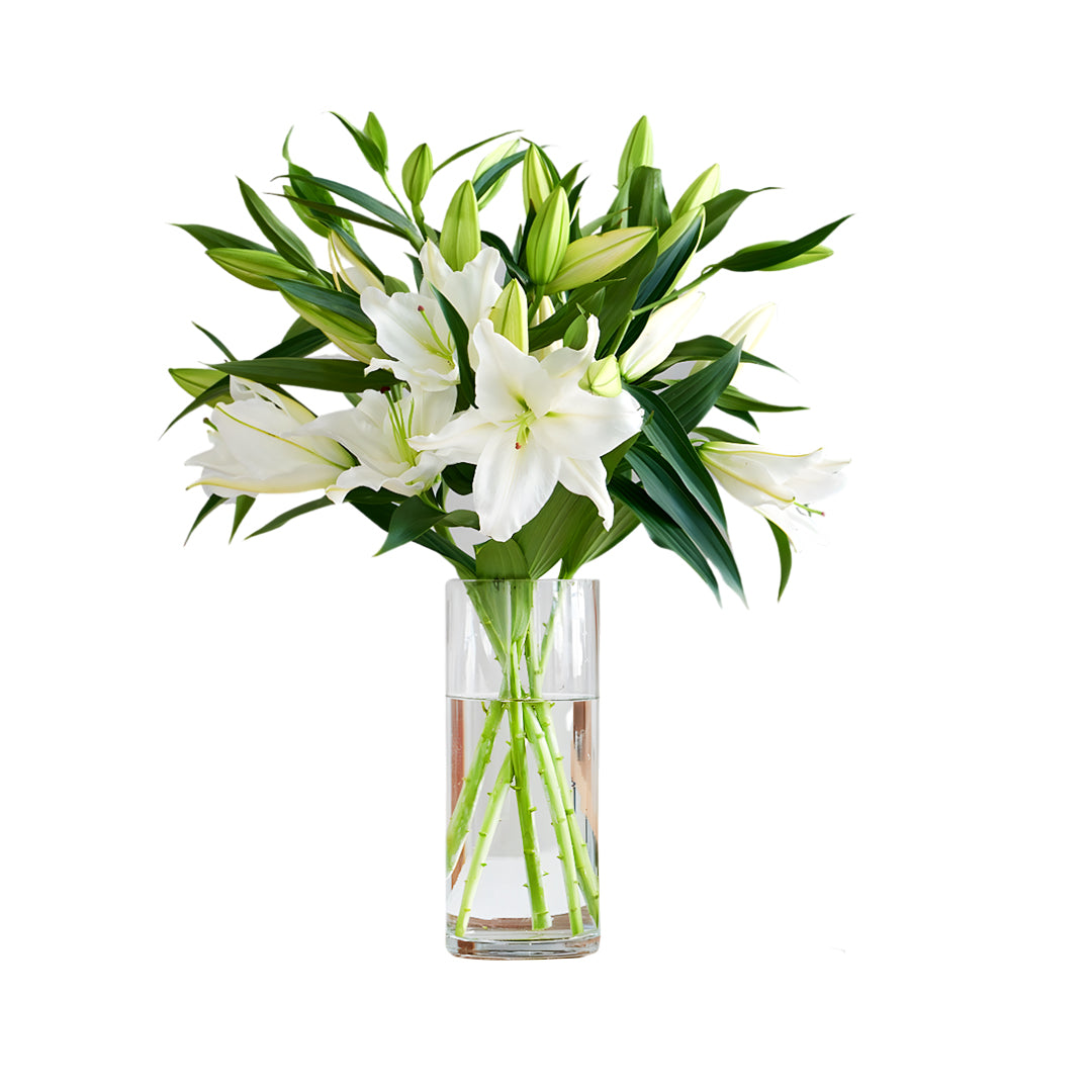 white lilies