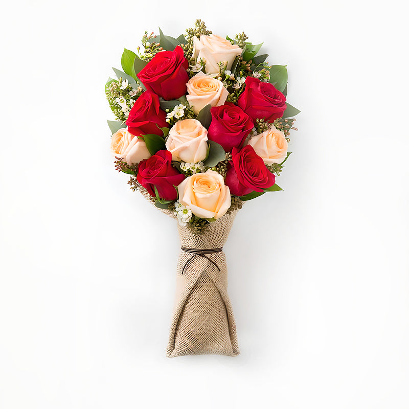 Red & peach bouquet