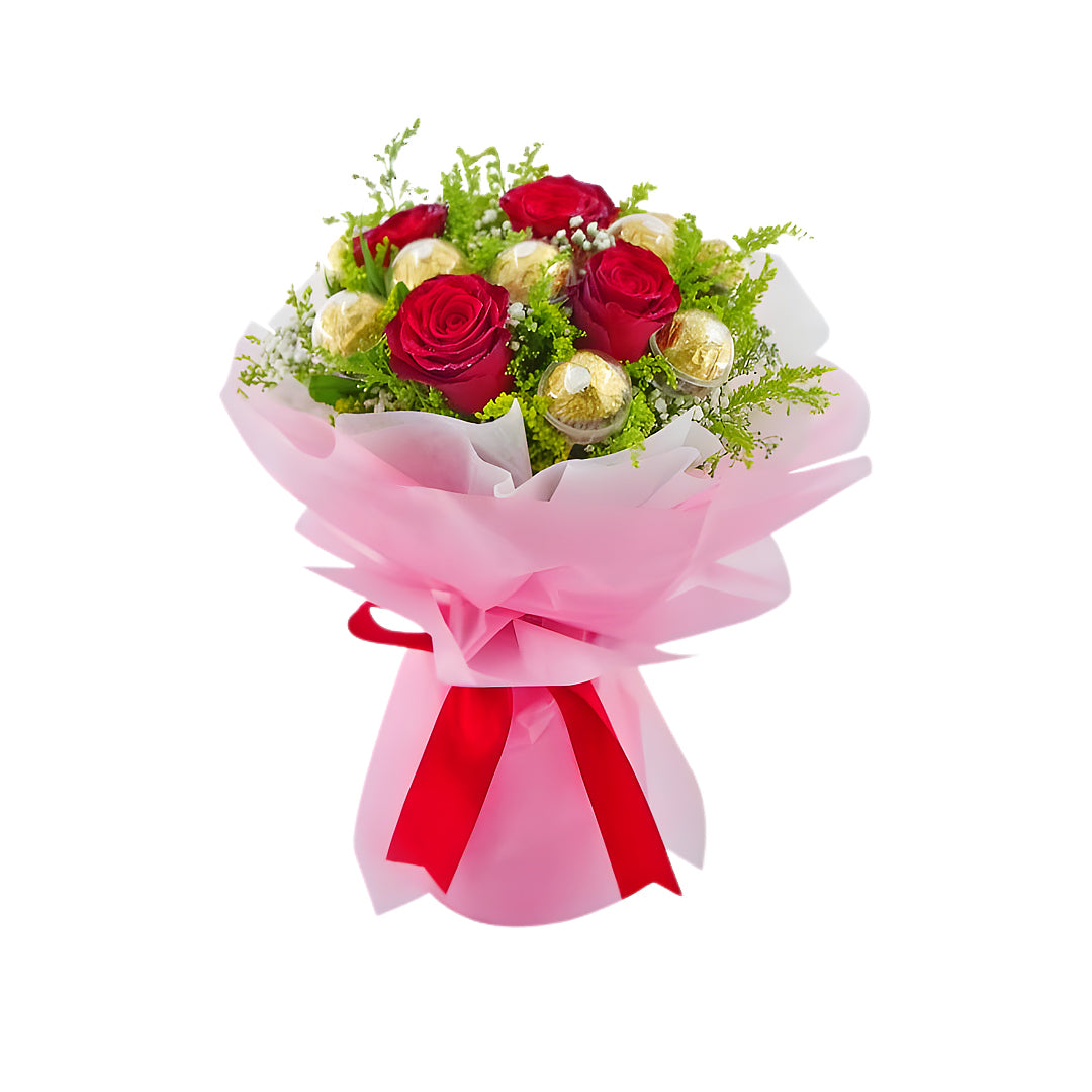 Red chocolate bouquet