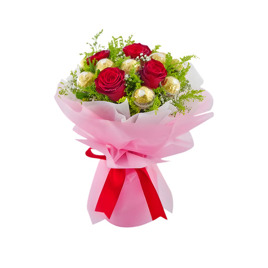 Red chocolate bouquet