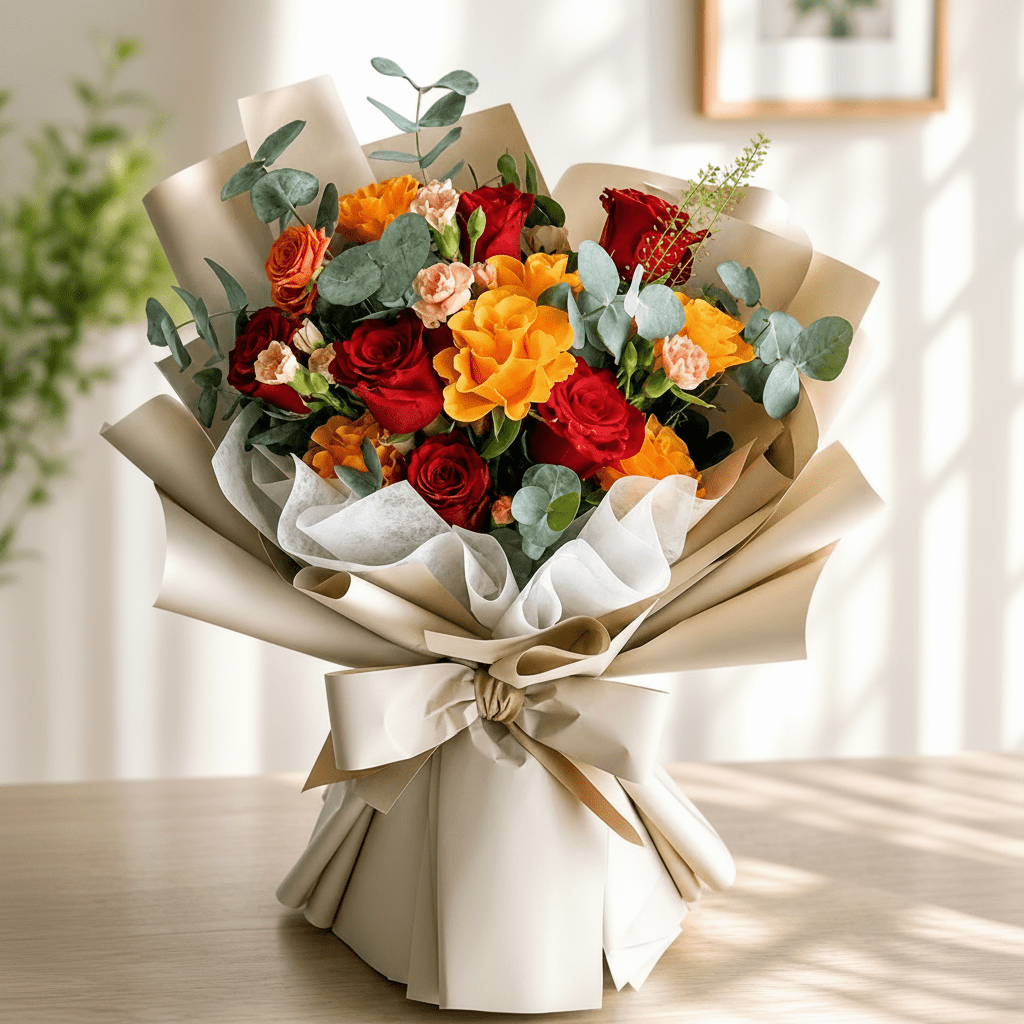Autumn Bliss Mixed Bouquet - italianflowerkw