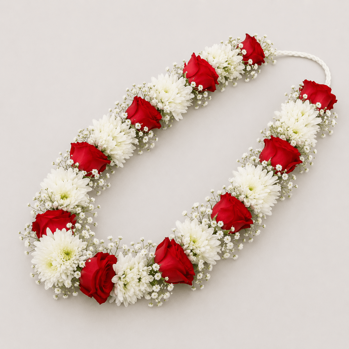Fresh Jasmine & Rose Petal Garland-italianflowerkw