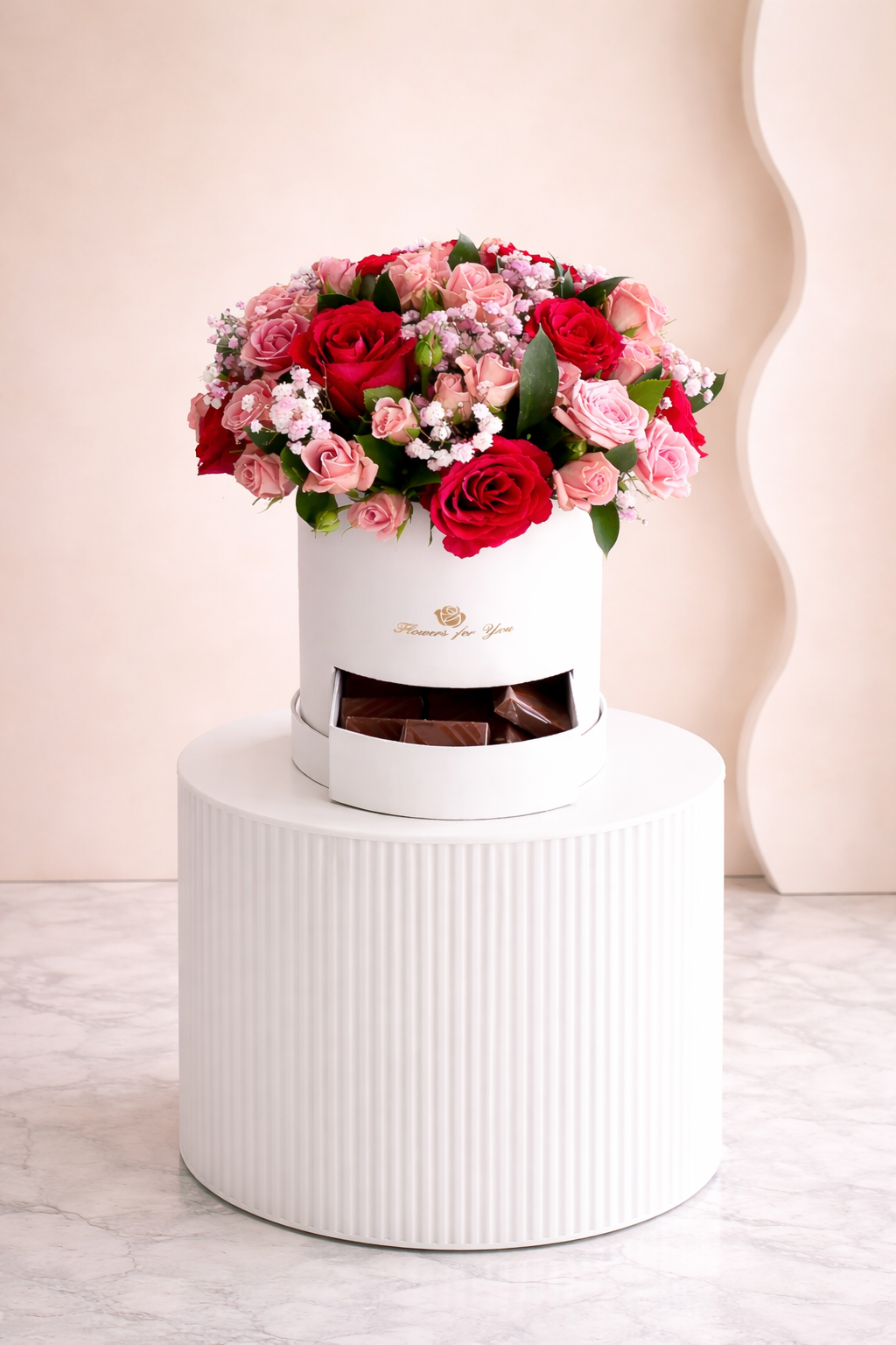 Mix Flowers With Chocolates