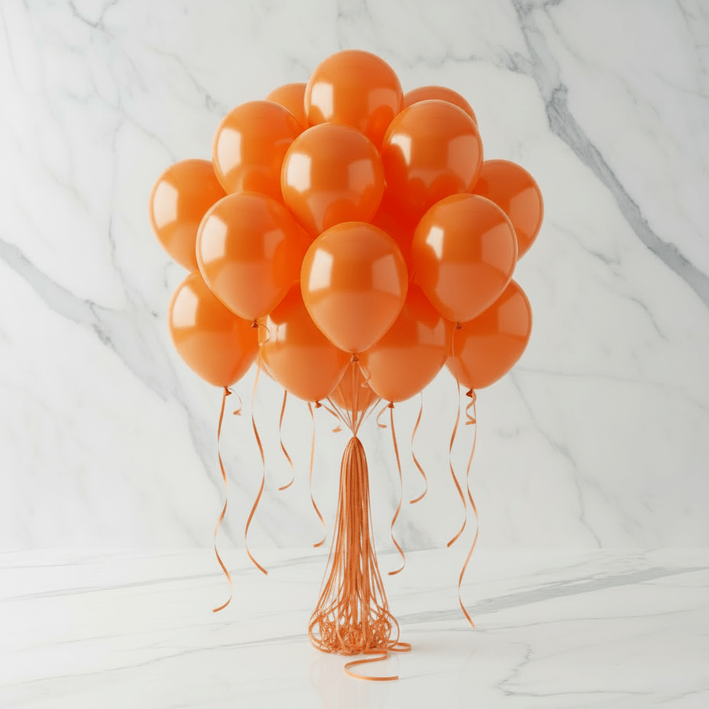 Orange Balloon 4Pcs - italianflowerkw