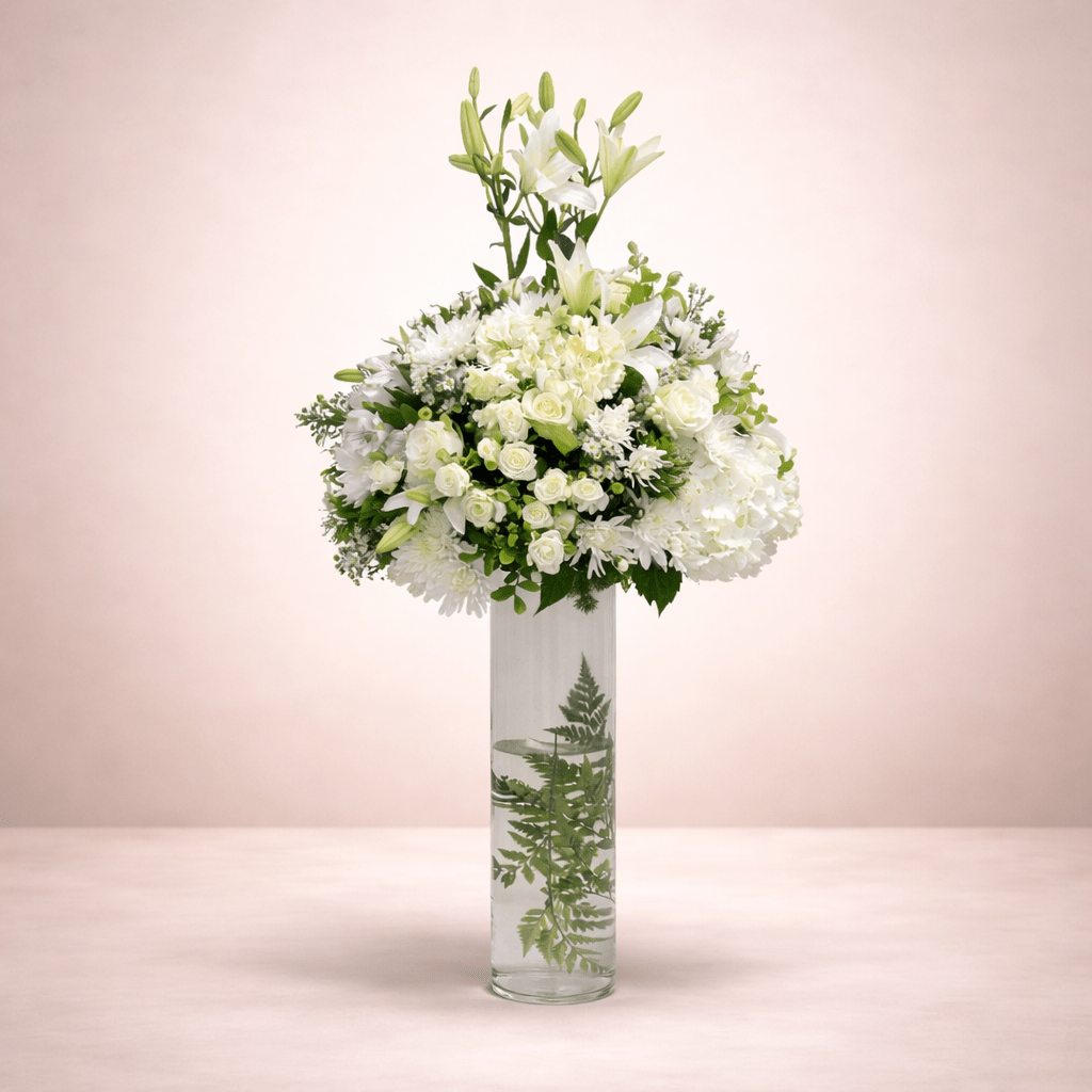 Elegant White Lilies Bouquet: Flower Gift -italianflowerkw