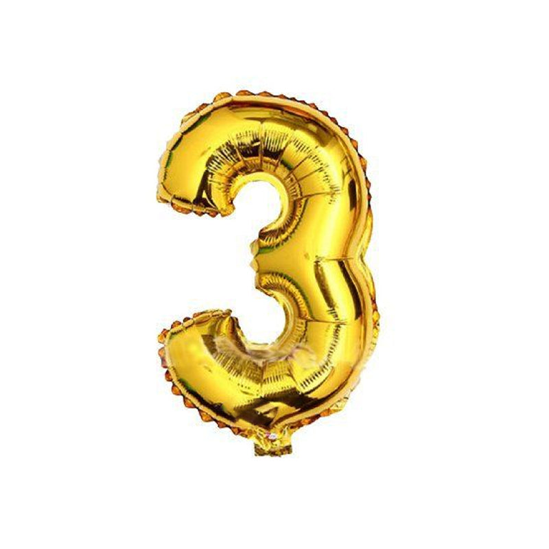 Golden Numerical Foil Balloon