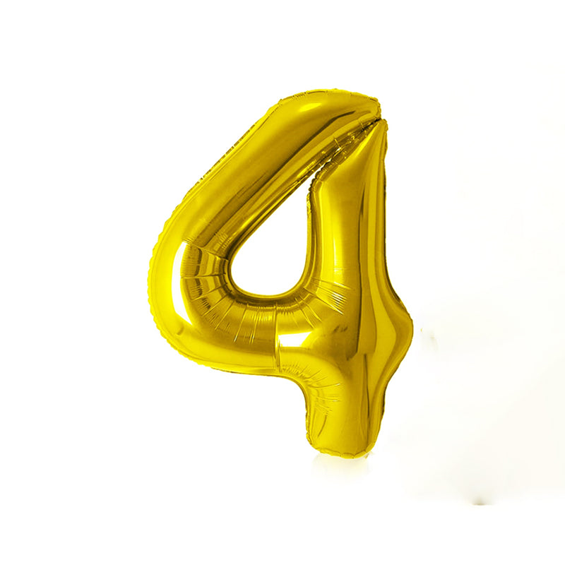 Golden Numerical Foil Balloon