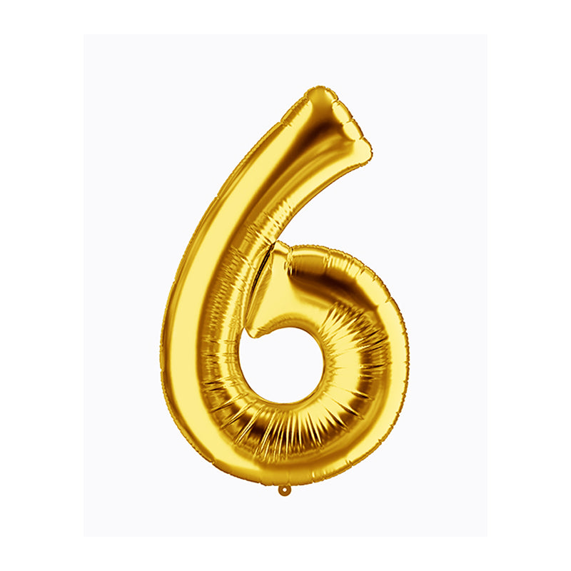 Golden Numerical Foil Balloon