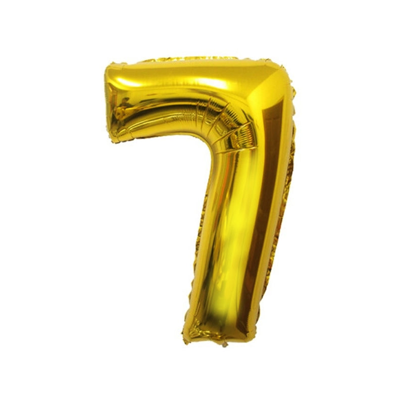 Golden Numerical Foil Balloon