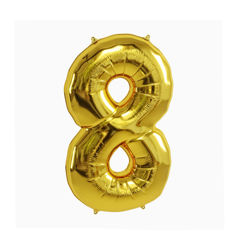Golden Numerical Foil Balloon