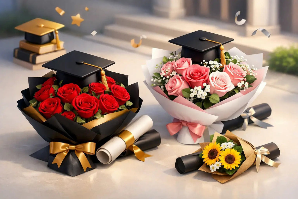 افضل باقات ورد للتخرج تليق بيوم النجاح - italianflowerkw