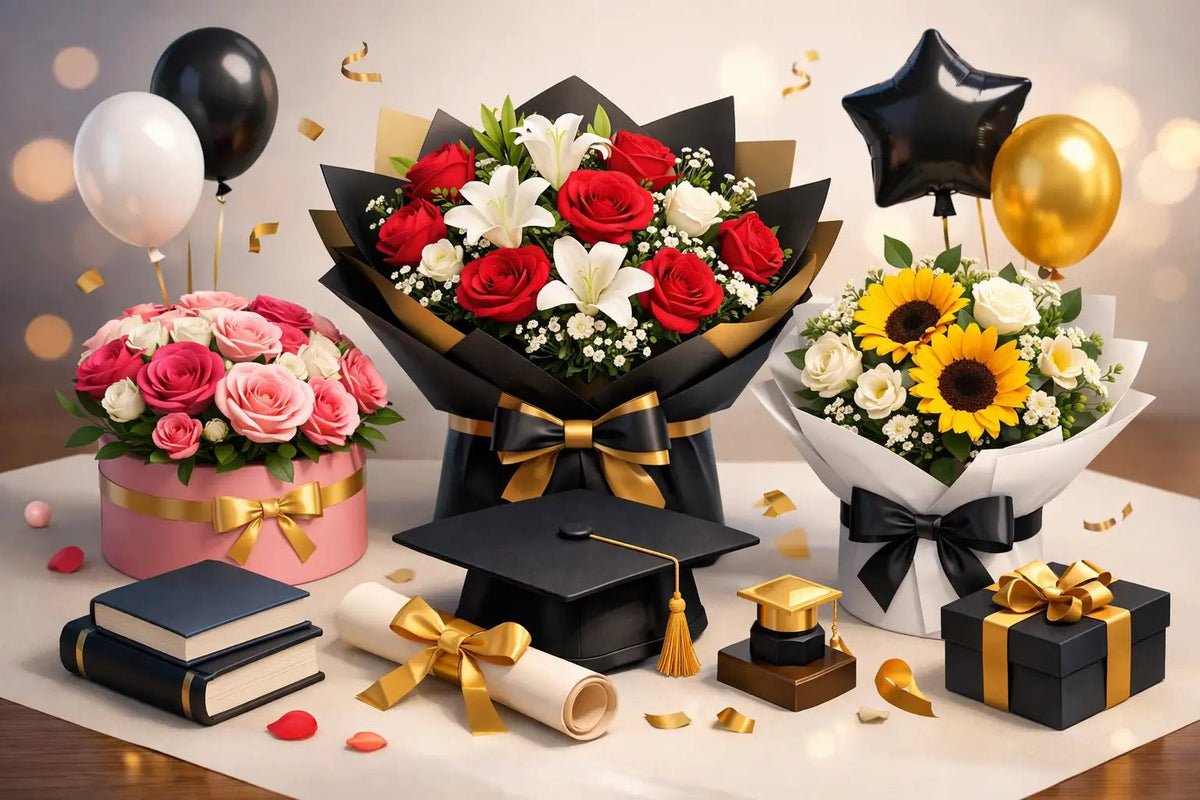 أفضل تنسيقات ورد للتخرج لاحتفال لا يُنسى - italianflowerkw