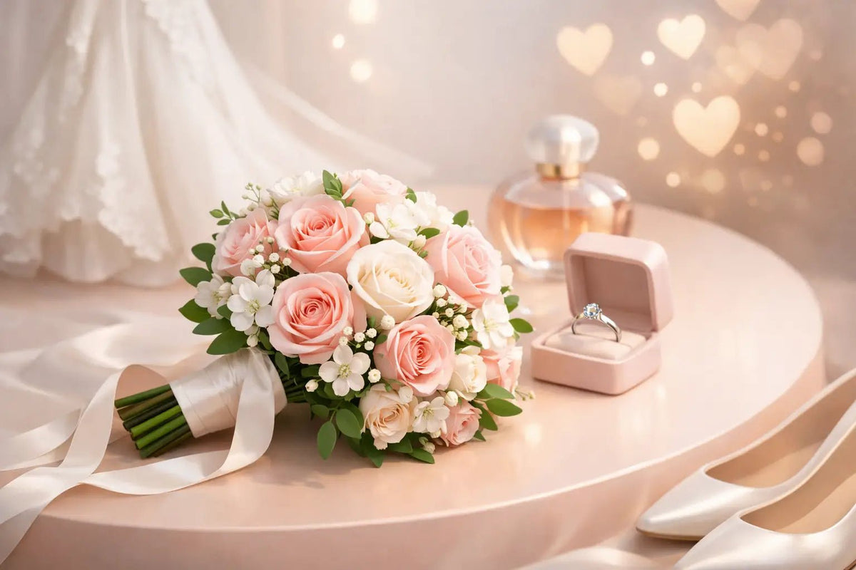 بوكيه عروس ناعم يكمّل إطلالتك برقة - italianflowerkw