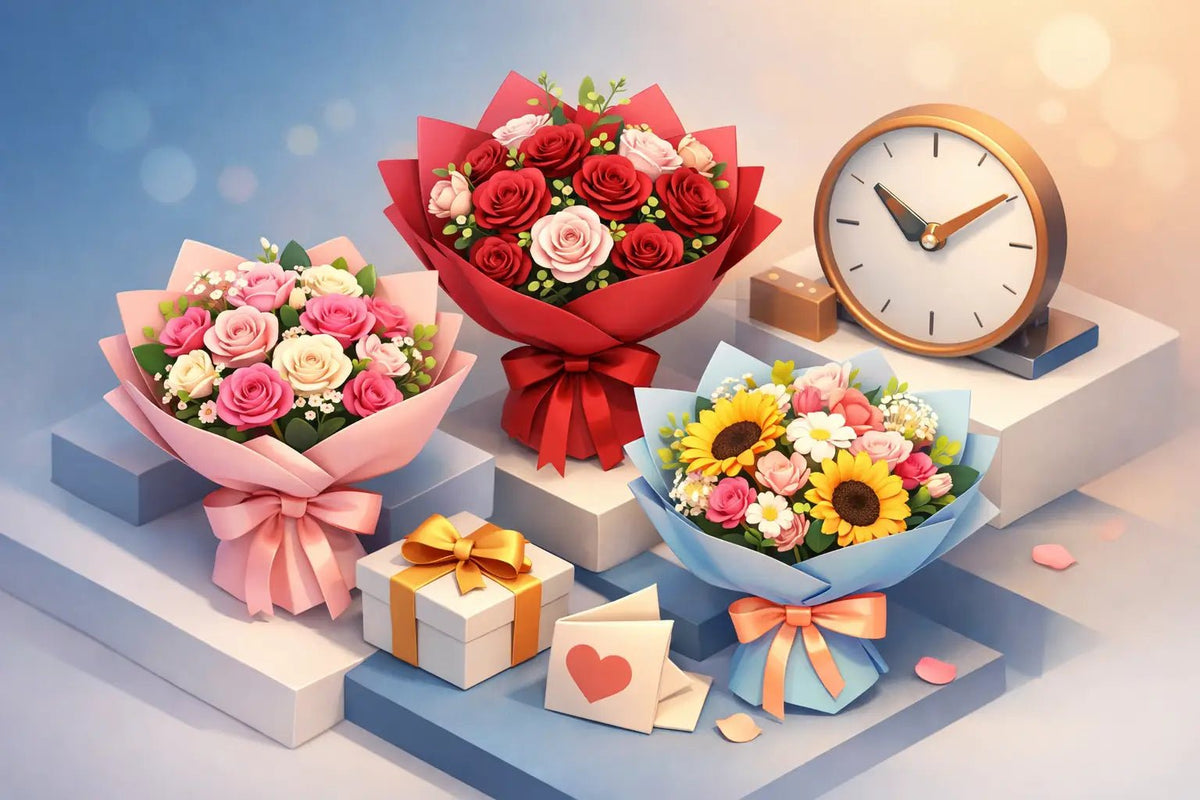 بوكيهات ورد تناسب كل مناسبة وتصل في الوقت - italianflowerkw