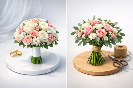 Bridal Bouquet vs Hand Tied Bouquet - italianflowerkw
