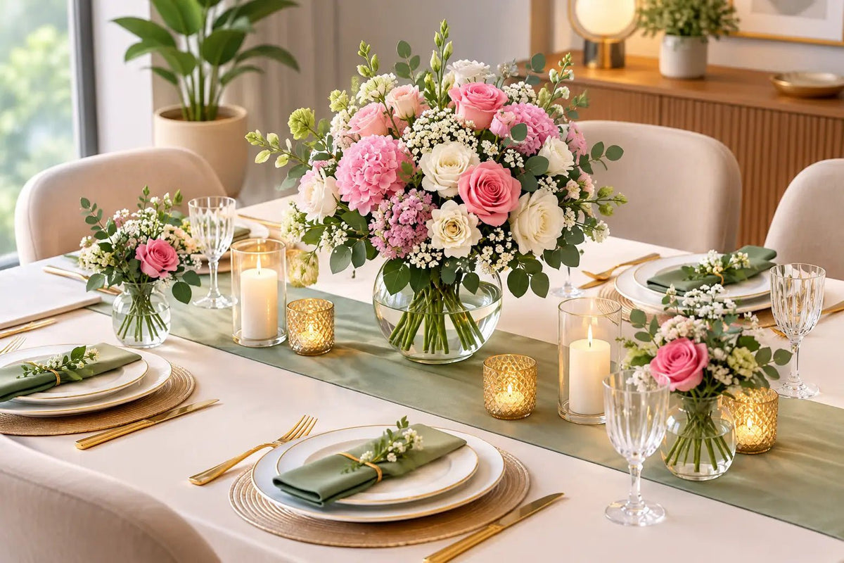 دليل تنسيق زهور المائدة لمناسباتك بأناقة - italianflowerkw