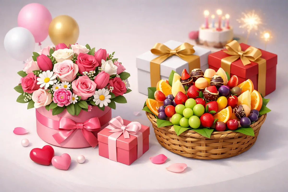 هدايا الزهور مع الفواكه لكل مناسبة سعيدة - italianflowerkw