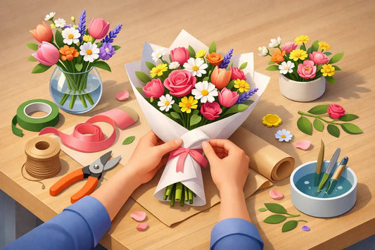 How to Make Flower Bouquet at Home - italianflowerkw