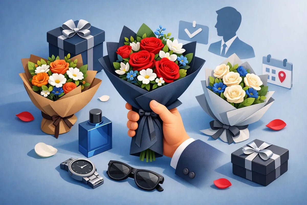 كيفية اختيار بوكيه ورد للرجال حسب المناسبة - italianflowerkw