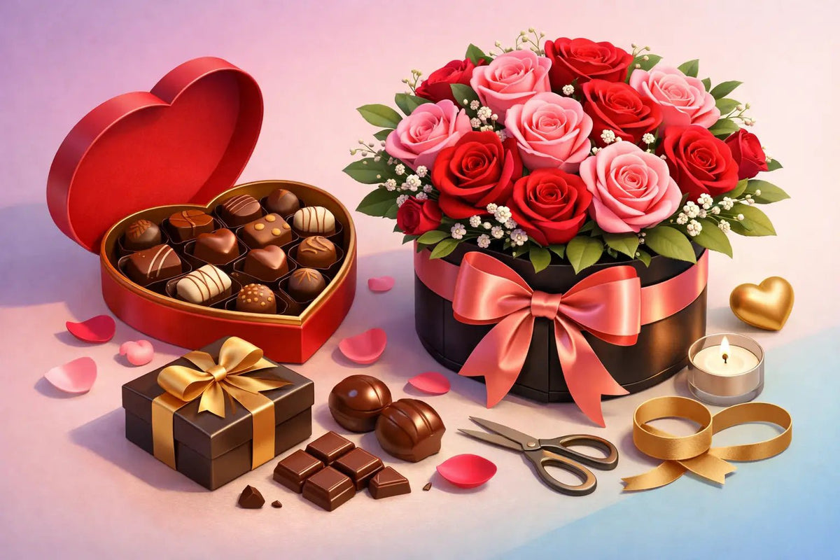 كيفية تنسيق ورد مع شوكولاتة لهدية لا تُنسى - italianflowerkw