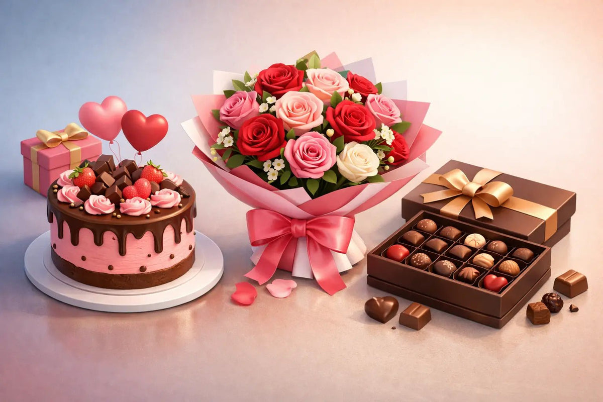 كيك مع ورد أم شوكولاتة؟ هدية تناسب كل مناسبة - italianflowerkw