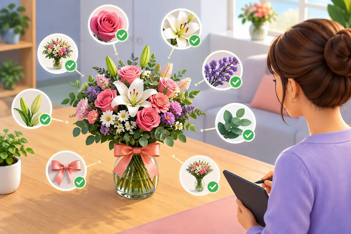تقييم تنسيق الزهور في 7 علامات قبل الطلب - italianflowerkw