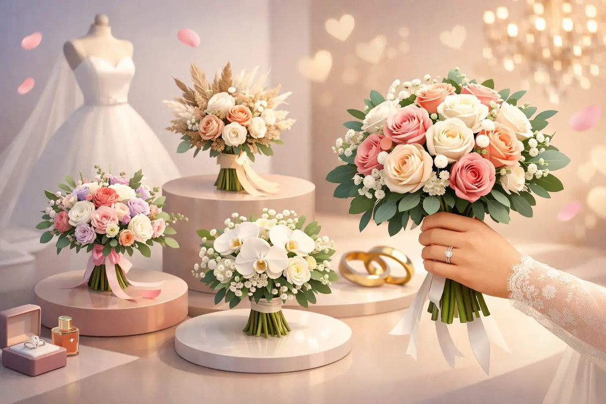 ترند بوكيهات العروس الجديدة لإطلالة لا تُنسى - italianflowerkw