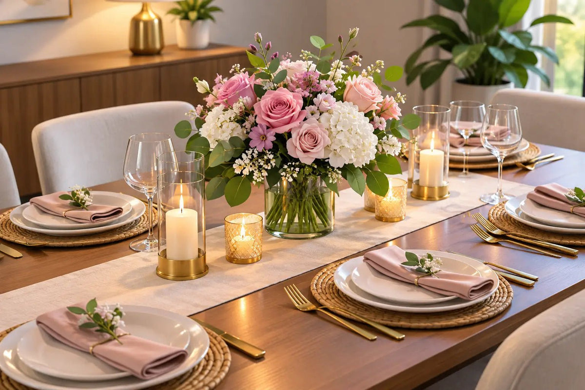 طريقة ترتيب طاولة بالزهور لمظهر أنيق في كل مناسبة - italianflowerkw