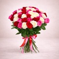 30 Mixed Roses (Red • Pink • White) - italianflowerkw