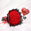 75 Red Roses Bouquet with Love Balloon & Acrylic Gift – italianflowerkw
