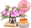 Birthday Blooms & Cake Gift Bundle-italianflowerkw
