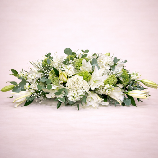white floral centerpiece