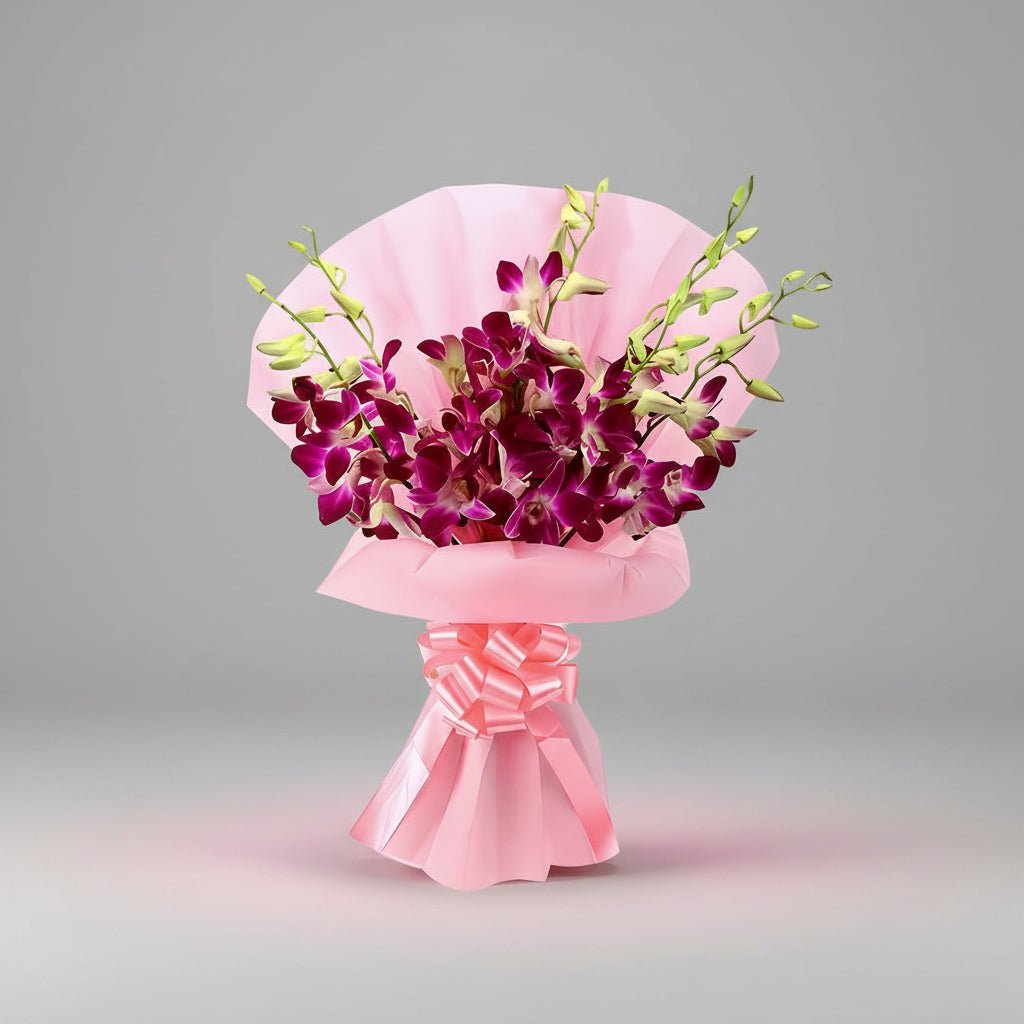 Elegant Baby Orchid Bouquet Gift Set-italianflowerkw