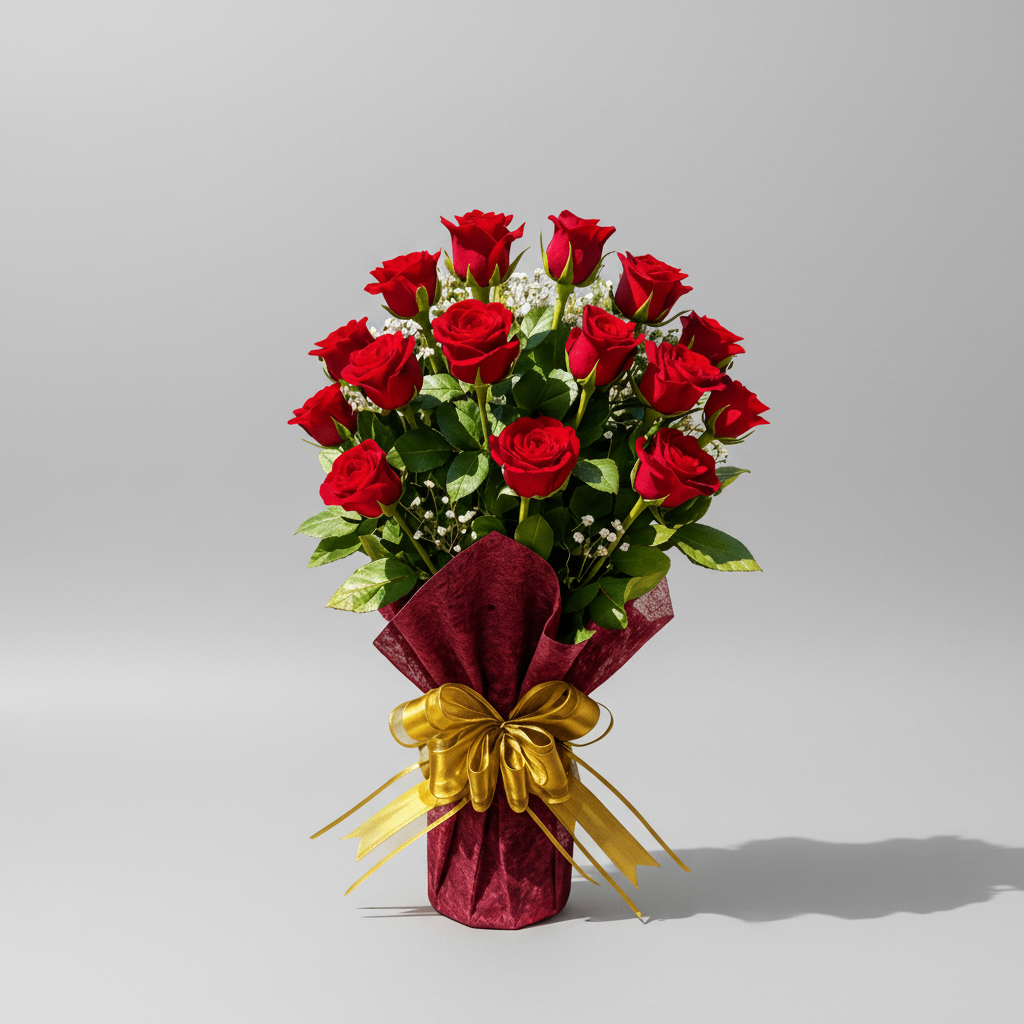 Luxurious Red Roses: Premium Rose Bouquet Gift-italianflowerkw