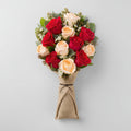 Red & peach bouquet -italianflowerkw