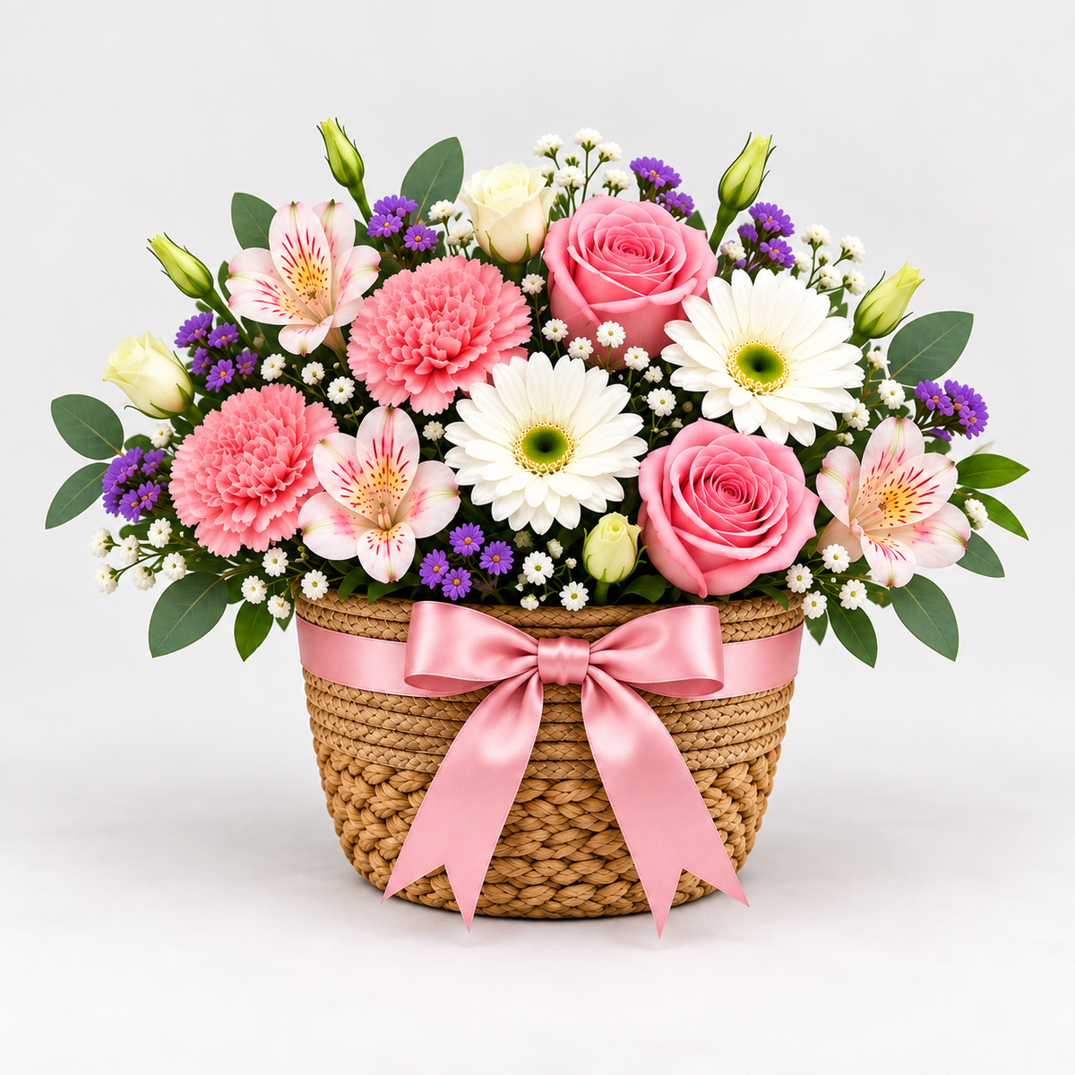 Pink Roses & Carnations kuwait-italianflowerkw