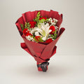 Amour-red roses and lilies- italianflowerkw