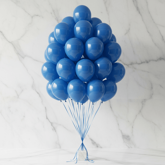 Shiny Blue Balloons Bunch Kuwait - italianflowerkw