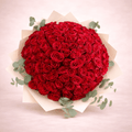 bouquet of 100+ fresh red roses - italianflowerkw