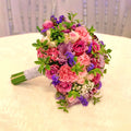 Purple Roses Cornation Craze Bridal Bouquet-italianflowerkw