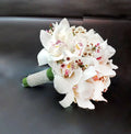 Elegant White Bouquet for Beautiful Wedding-italianflowerkw