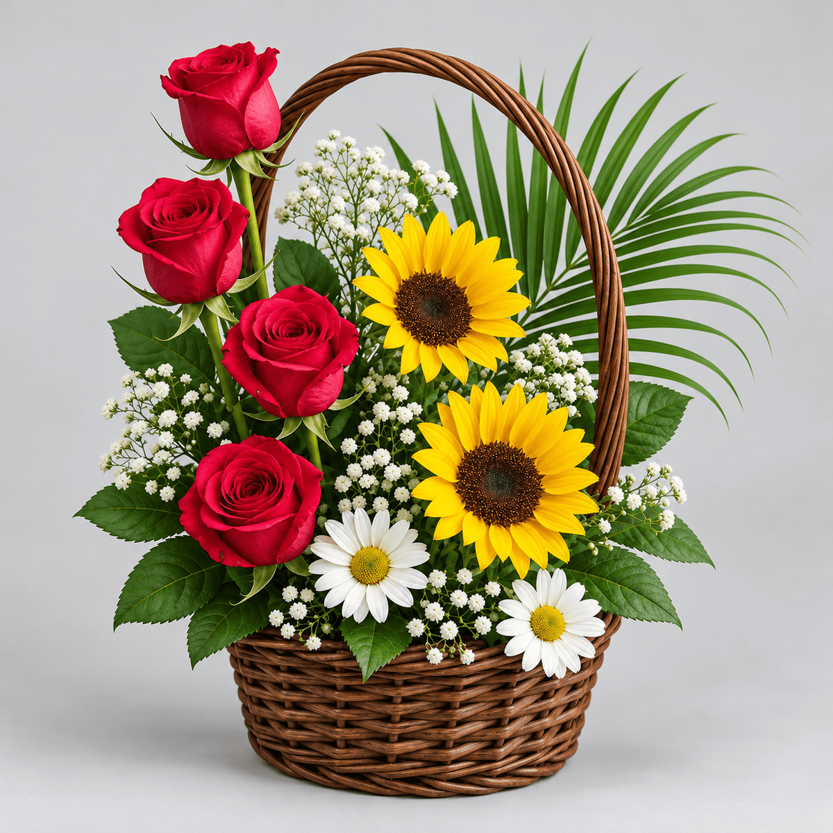 Classic mixed Flower Basket kuwait-italianflowerkw
