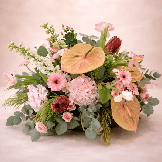 Elegant Pink Mixed Flower Arrangement-italianflowerkw