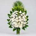 Elegant White flowers & Floral Vase Arrangement-italianflowerkw
