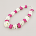 Pink Roses & White Chrysanthemum Garland-italianflowerkwPurple and White Flower Garland
