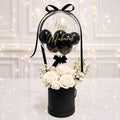Hajj Mubarak Bobo Balloon with Flowers - italianflowerkw