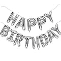 Happy Birthday Silver Foil Balloon - italianflowerkw