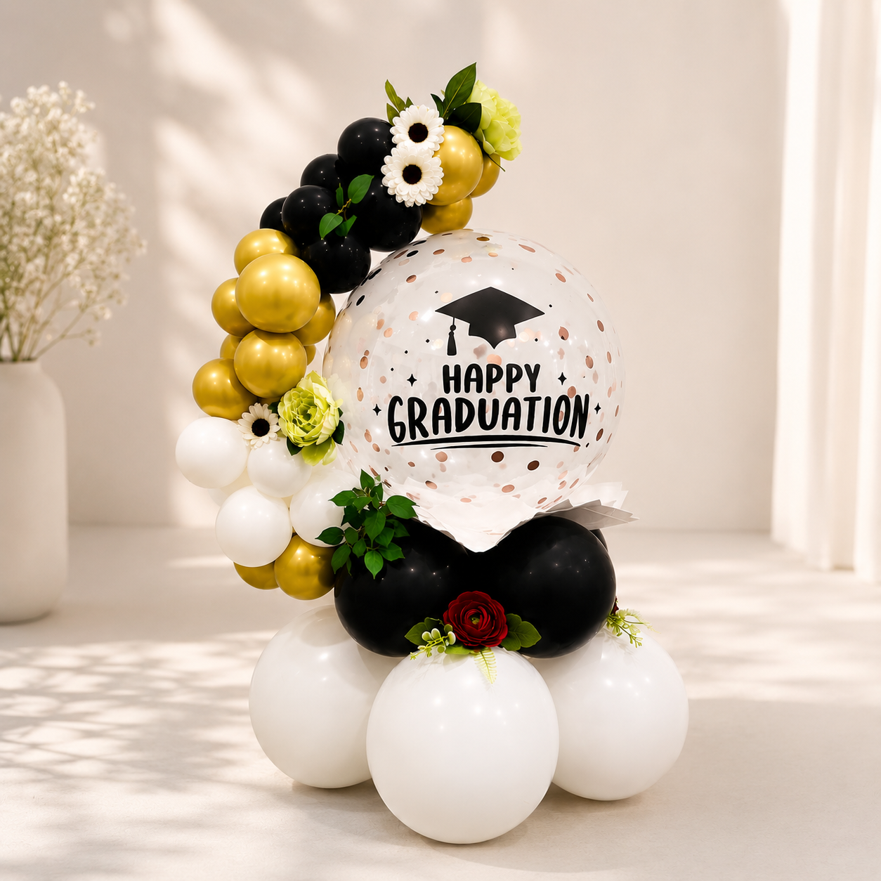 Happy Graduation Balloon Arrangement-italianflowerkw