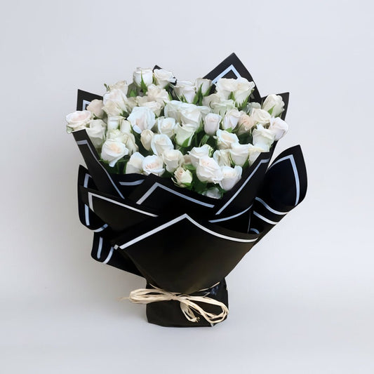 Jubilee White Baby Roses Bouquet-italianflowerkw