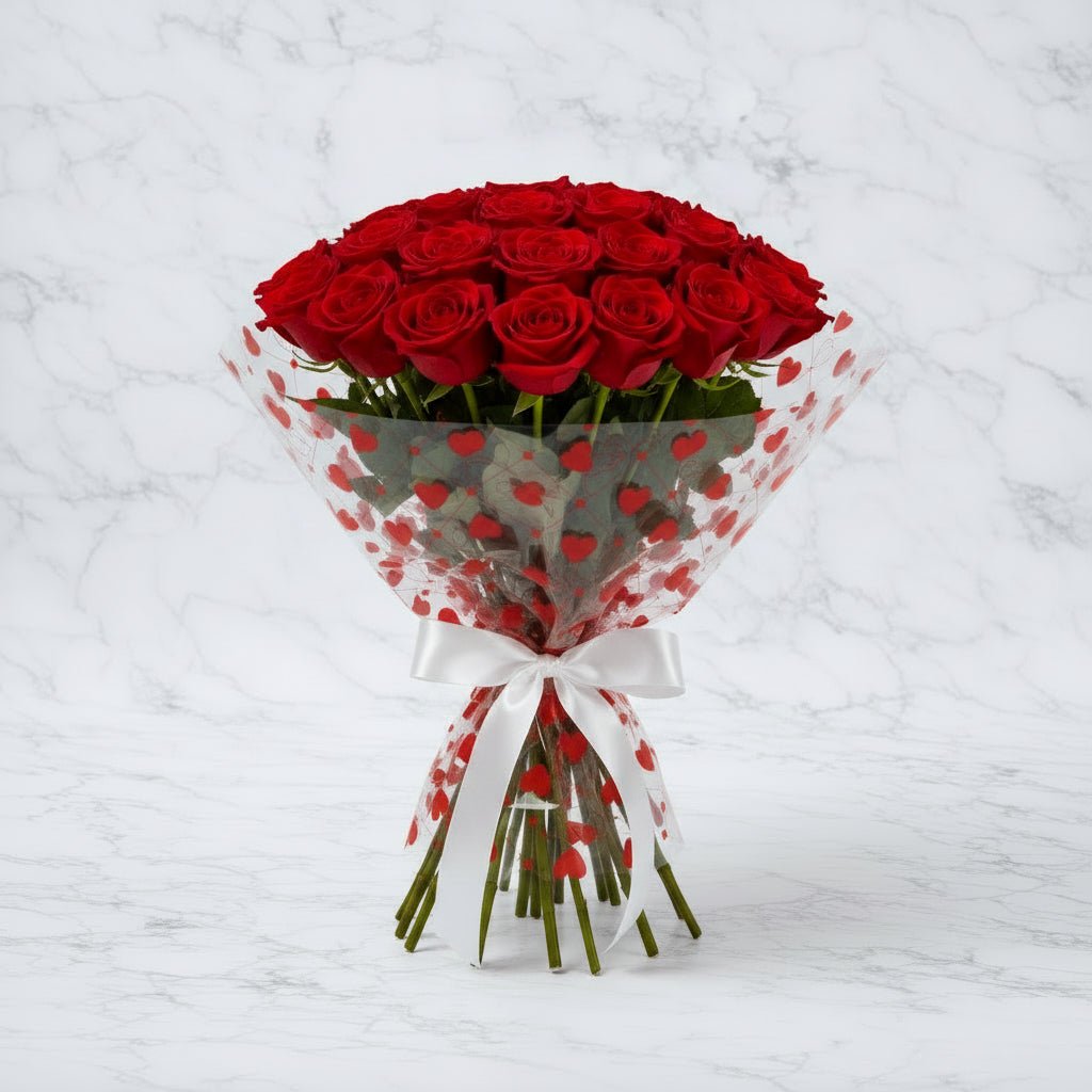 Romantic Red Roses Bouquet - italianflowerkw